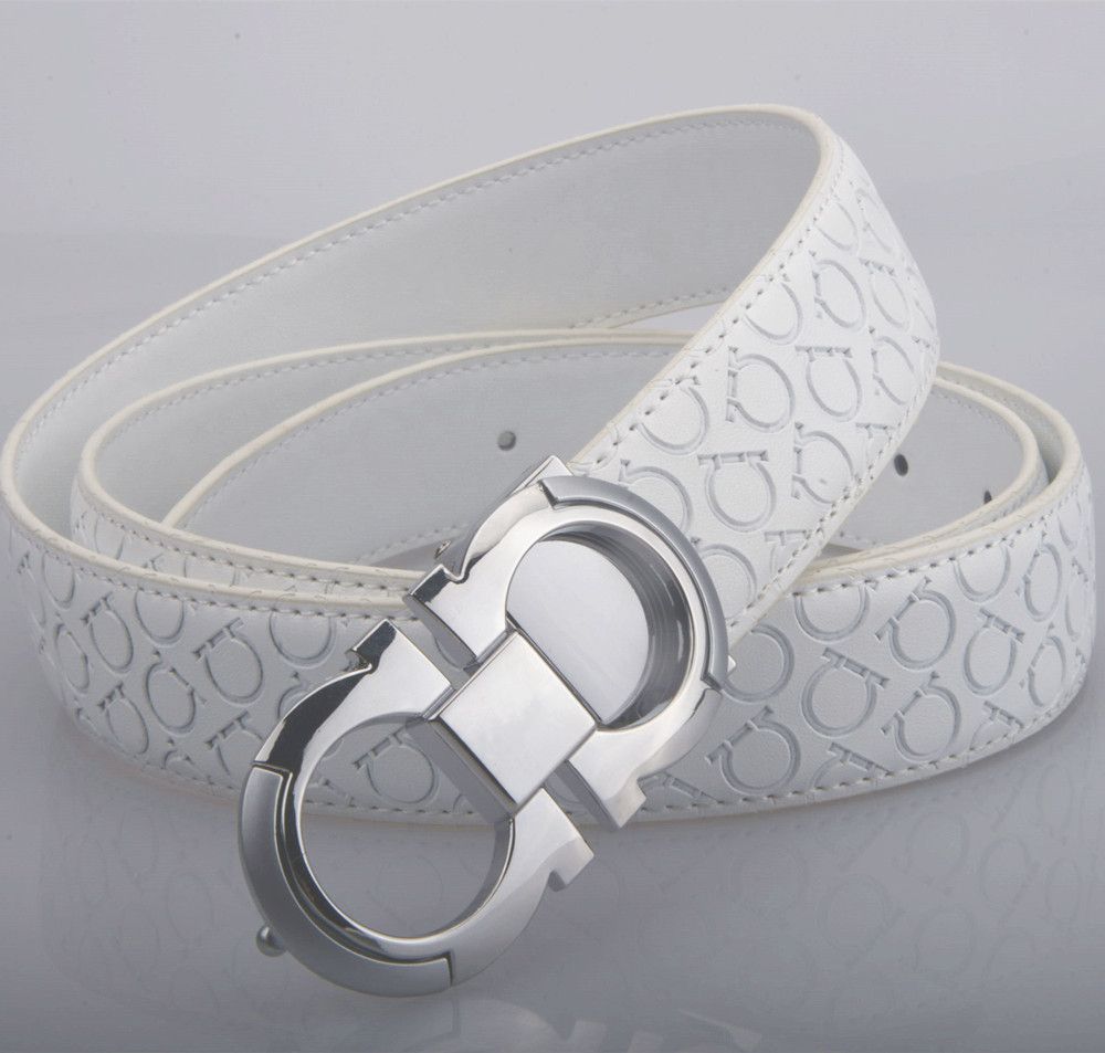 White + silver buckle