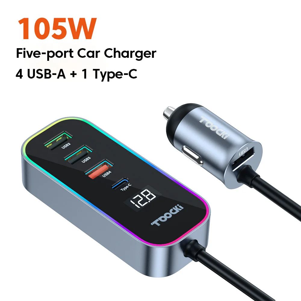 Tipo de plugue: 105W 4USB-A 1TYPE-C