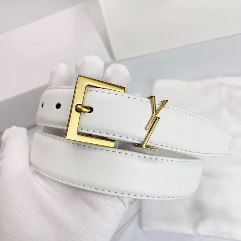 White + gold buckle