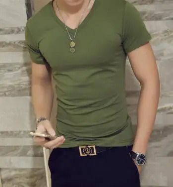 Army Green v Neck