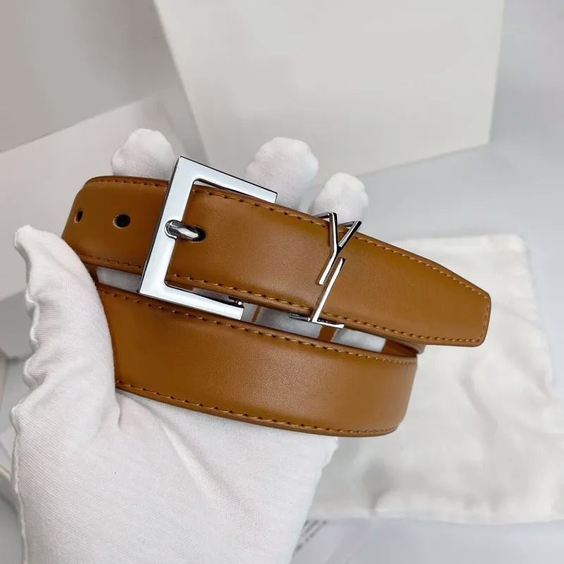 Brown + silver buckle