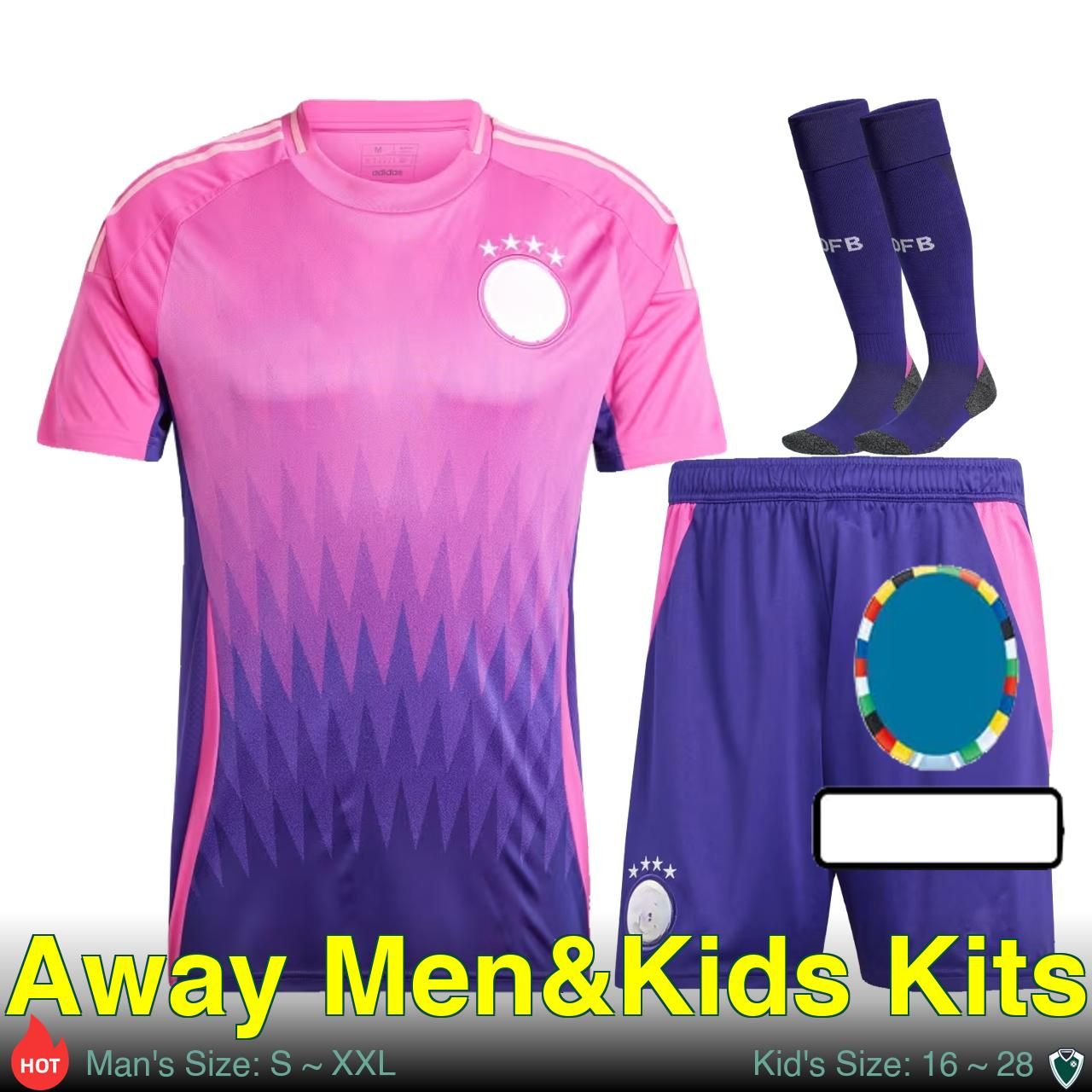 Away Fans Kits(Man+Kid)+EURO CUP