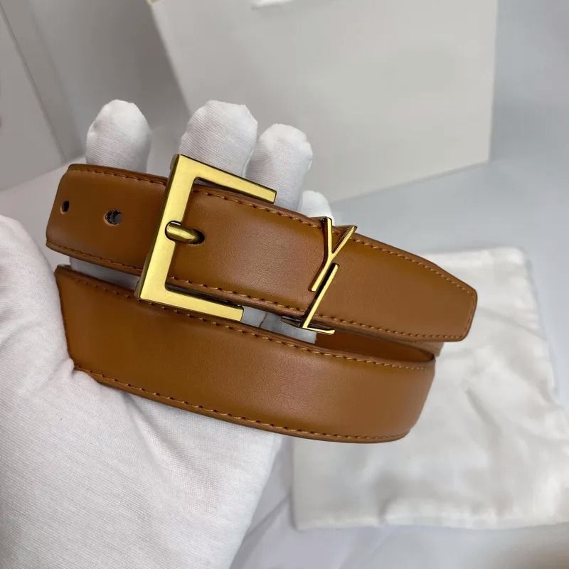 Brown + gold buckle