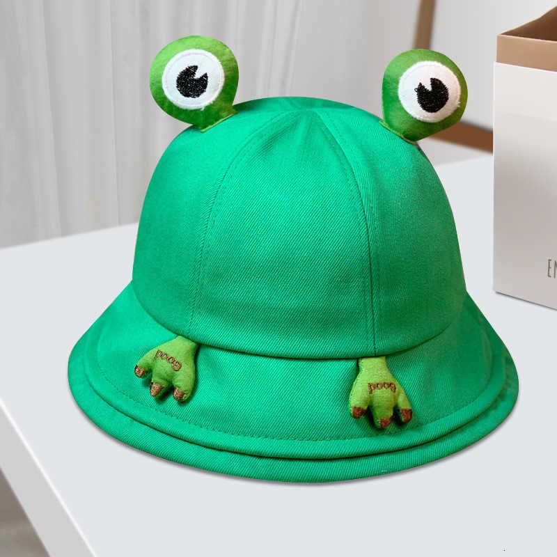 E349 Green Frog Fisherman Hat