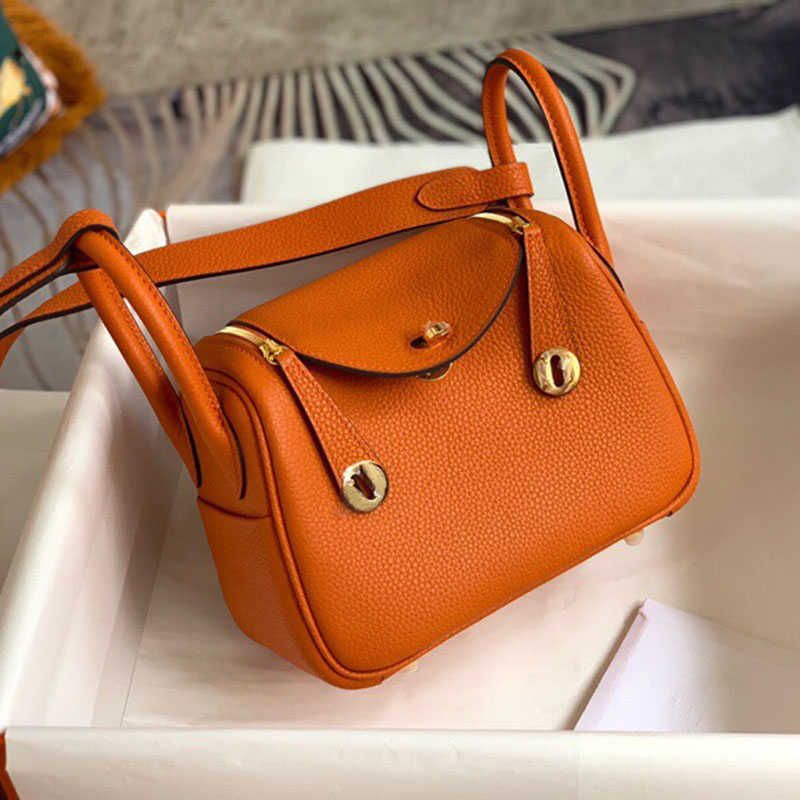 Orange 20cm  Top Leather Gold Buckle