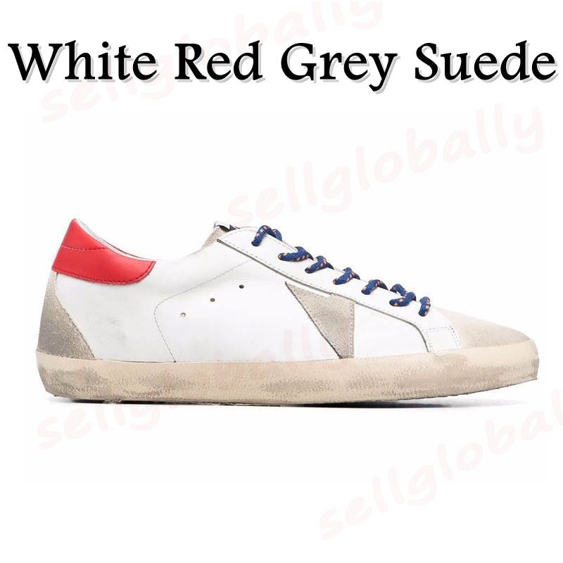 A45 White Red Grey Suede