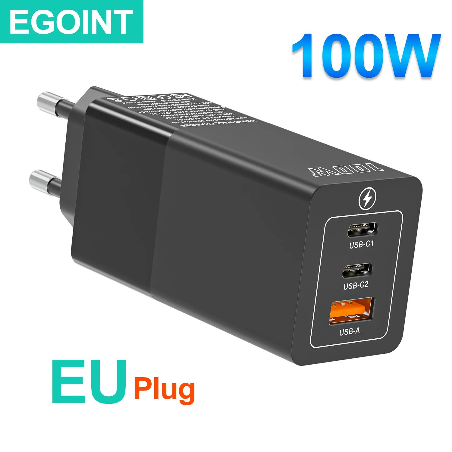 Plugtyp: EU Plug 100W -laddare