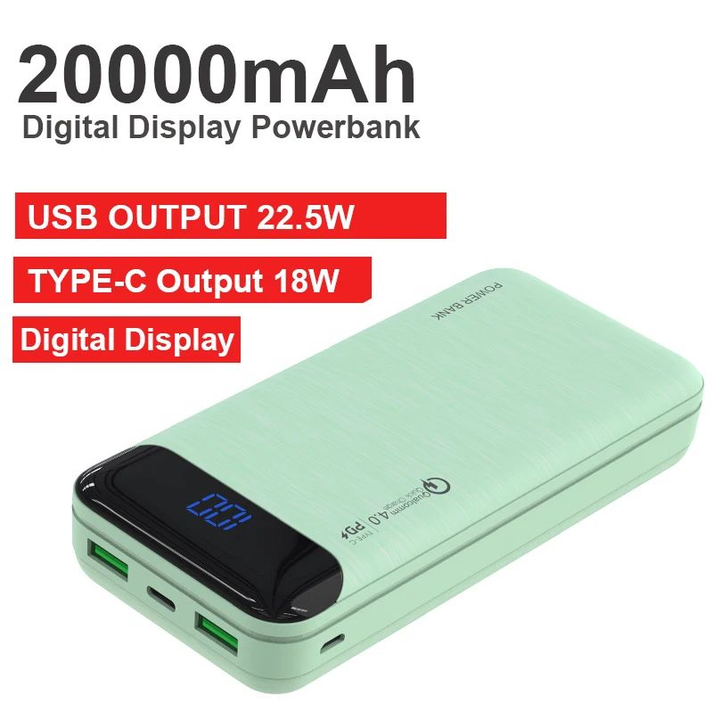 Kolor: zielony 20000 mAh