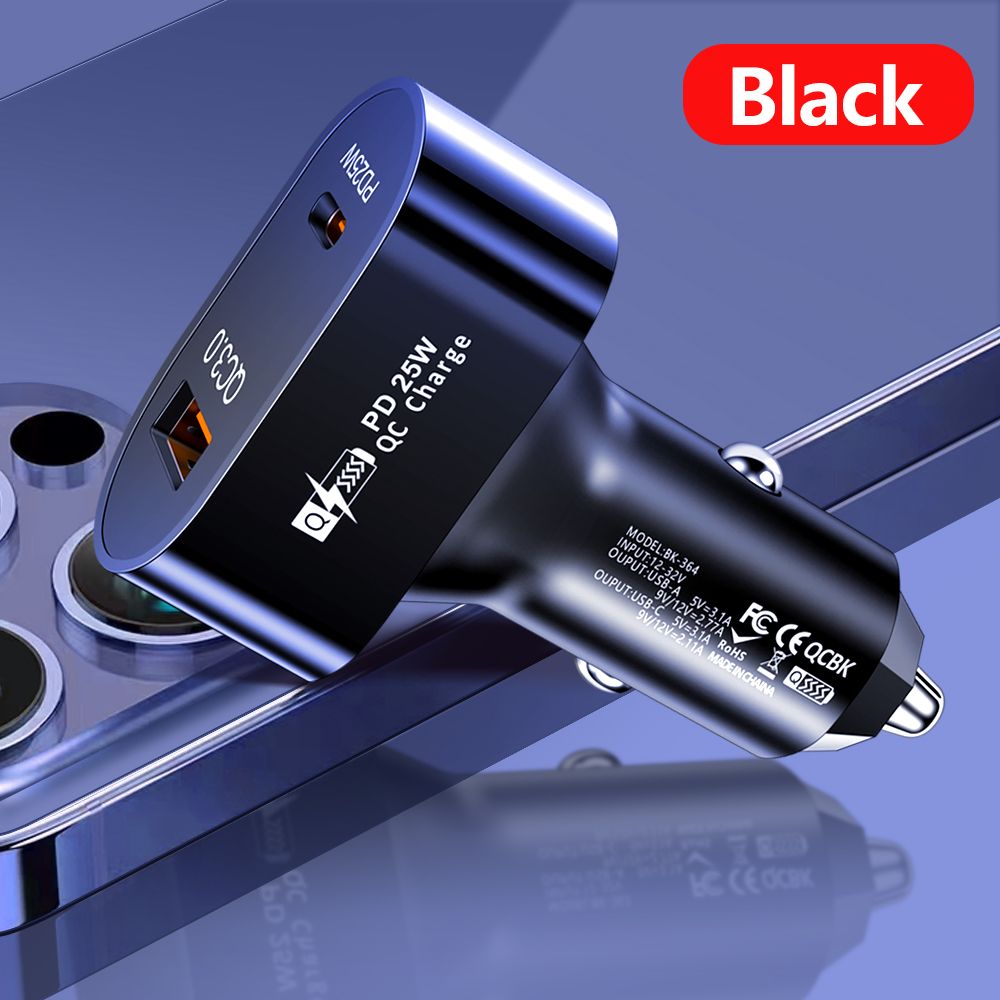 BK364 1USB+1PD zwart