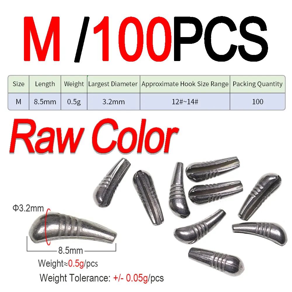 Color:M 100pcs Raw Color