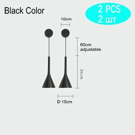 2pcs couleur noire