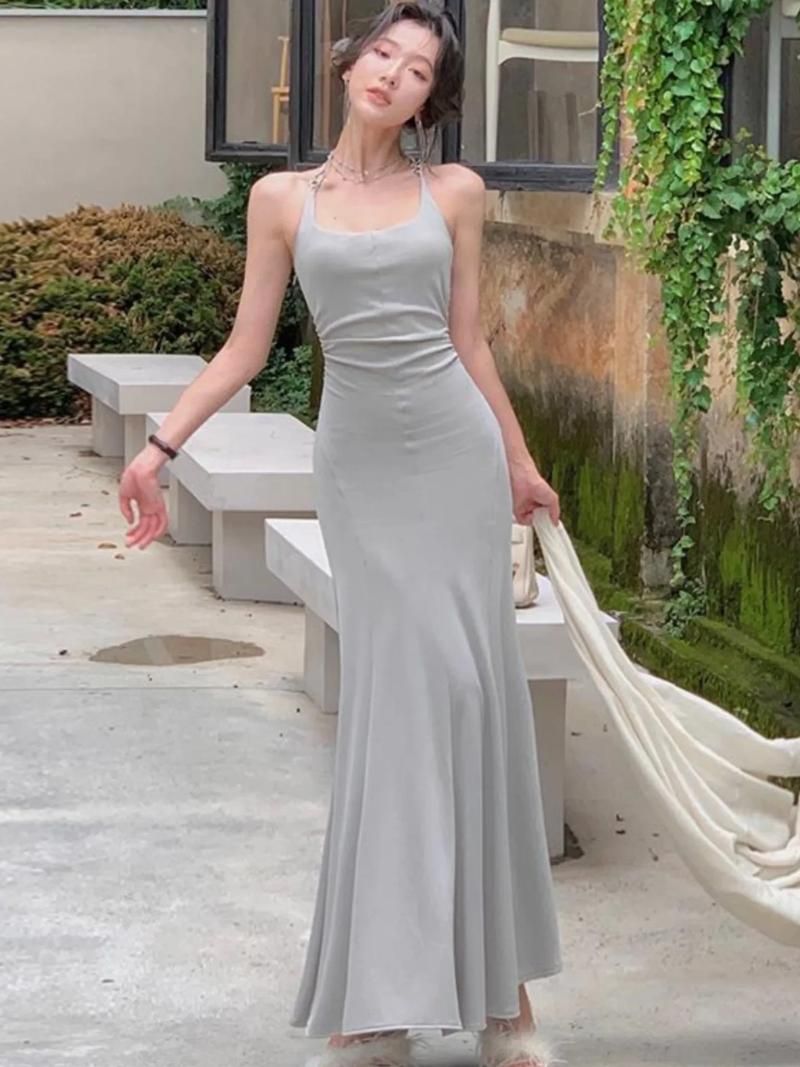 Dress grey green