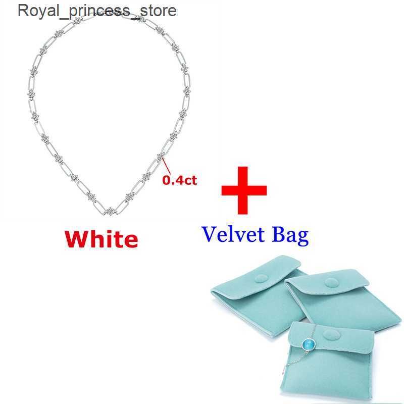 Witte pakking zak-necklace-45 cm