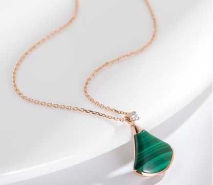 Malachite - Rose Gold Plating