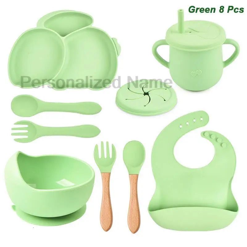 Conjunto verde de 8 peças