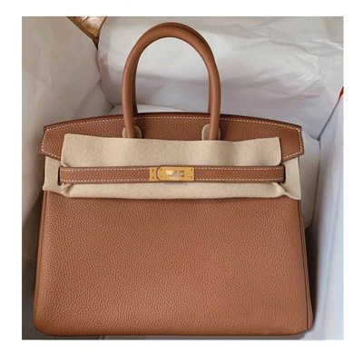 Golden Brown  25cm Togo Cow Leather