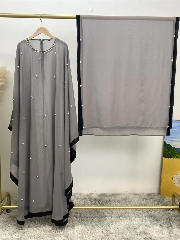 Xl gris abaya écharpe