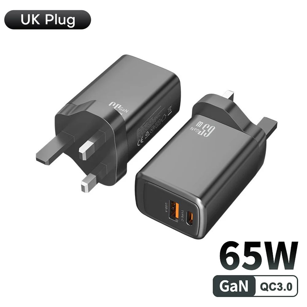 Steckertyp: UK Plug 65W Schwarz