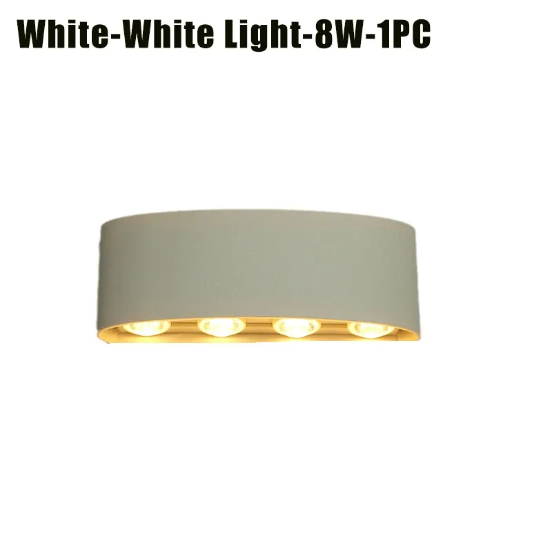 1pc luce bianca-8W-bianca