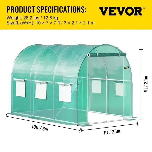 Zielony 10x7x7 ft