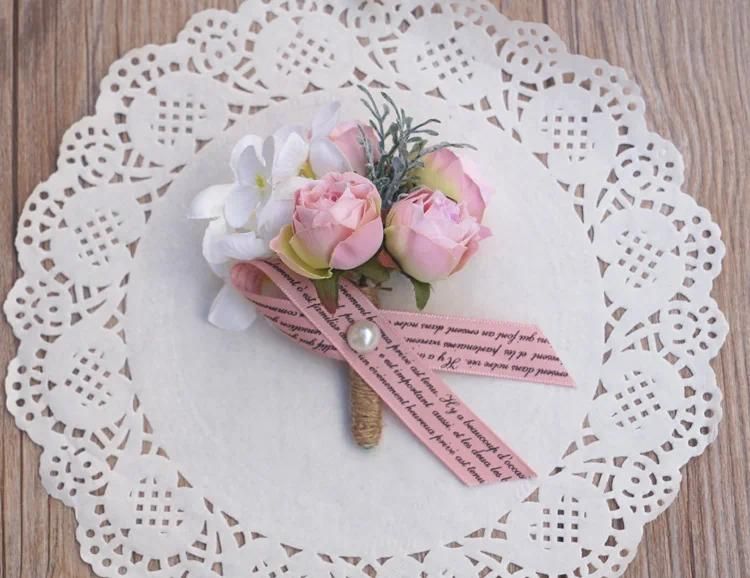 Pink boutonniere