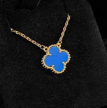 Collana blu di mare oro-925 argento