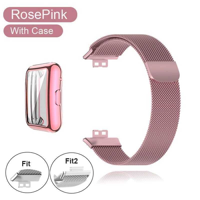 Rospink-band case-Huawei Watch Fit