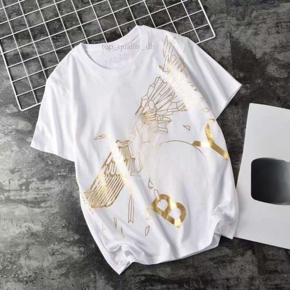 White Short sleeved Diagonal Eagle