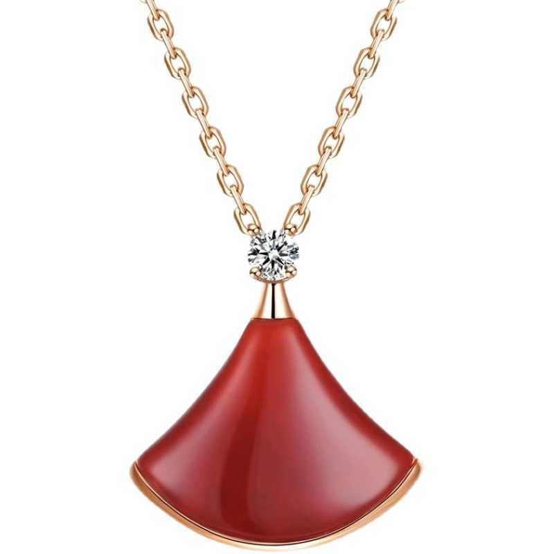 Red Agate - Rose Gold Plating
