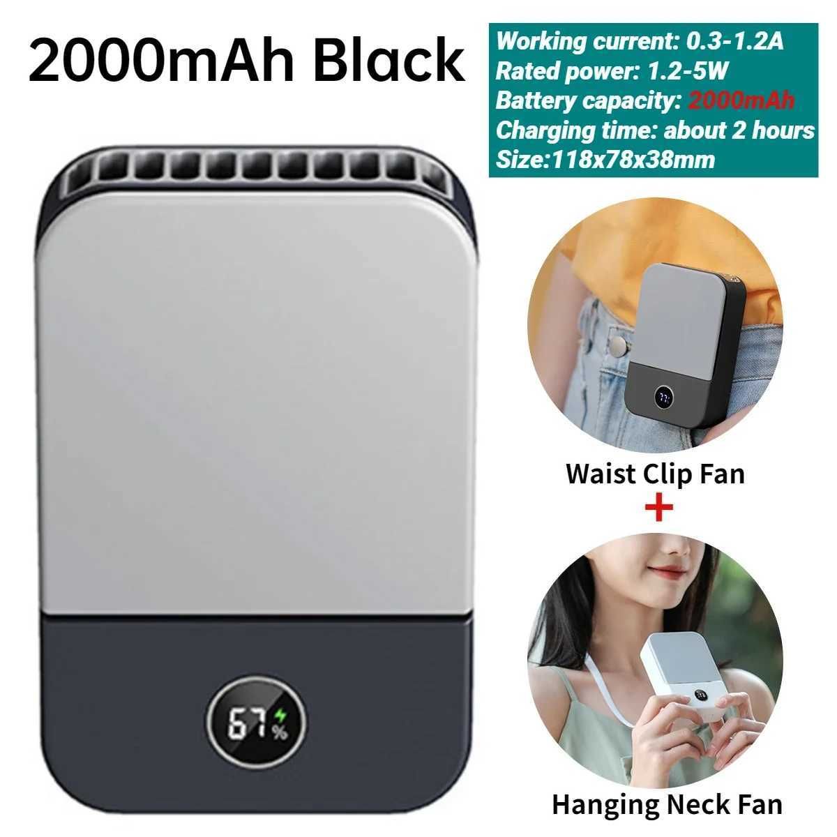 Black 2000mah