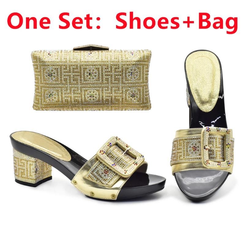 Gold Shoes and Bag