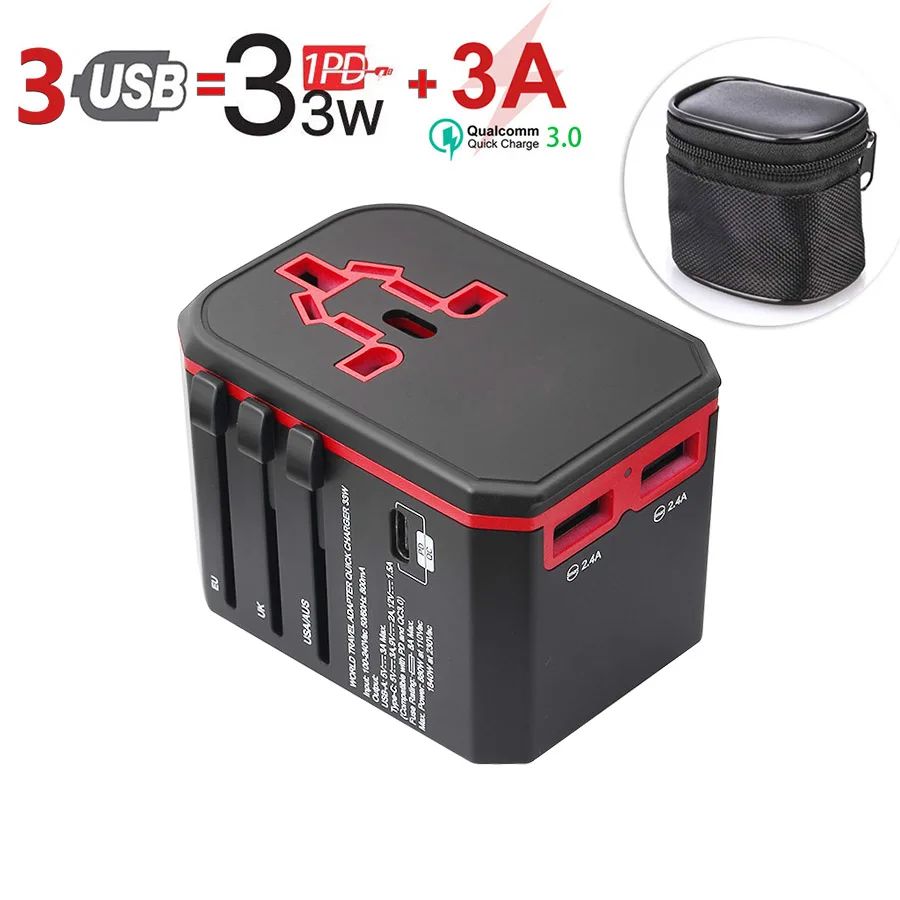 Размер: 2 USB PD QC Red