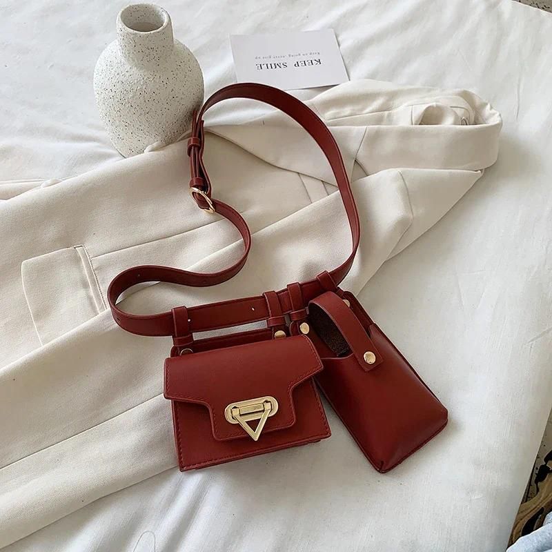 A Wine red belt bag