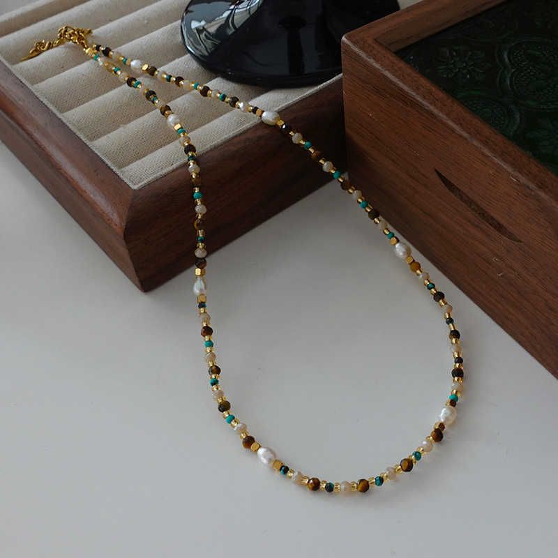 Coffee Colored Natural Pearl Necklace