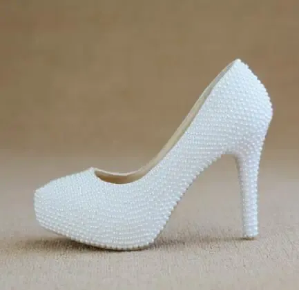 White 11cm heel