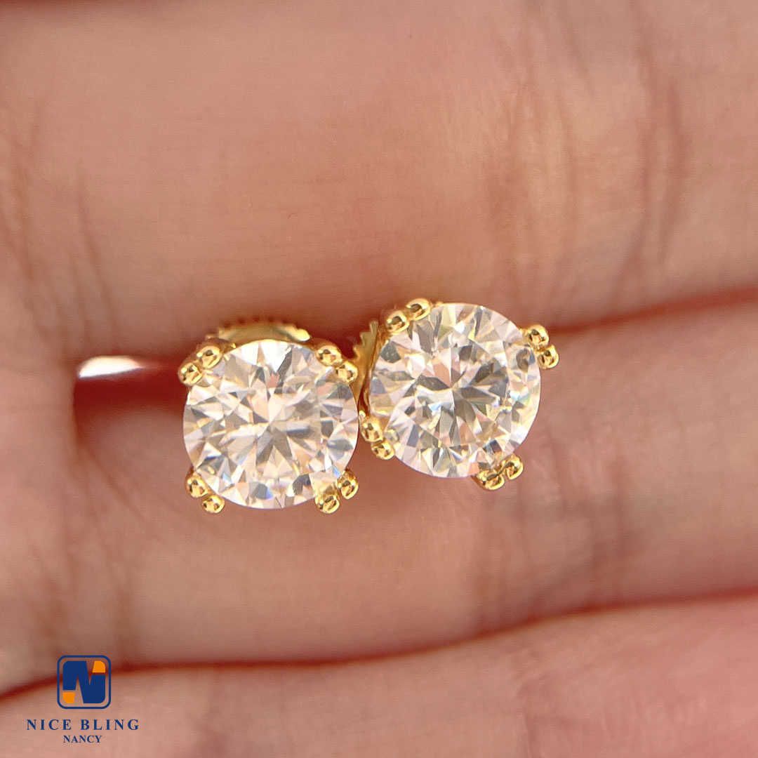 Gold-7.0 mm (2.4 ct por par)