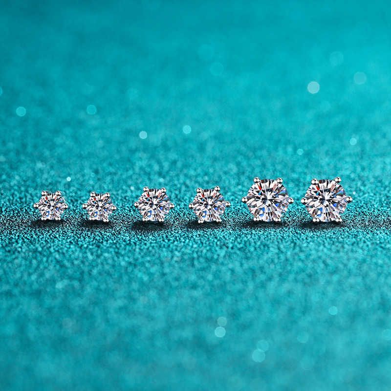 Brincos de moissanita de 0,6ct (par/único