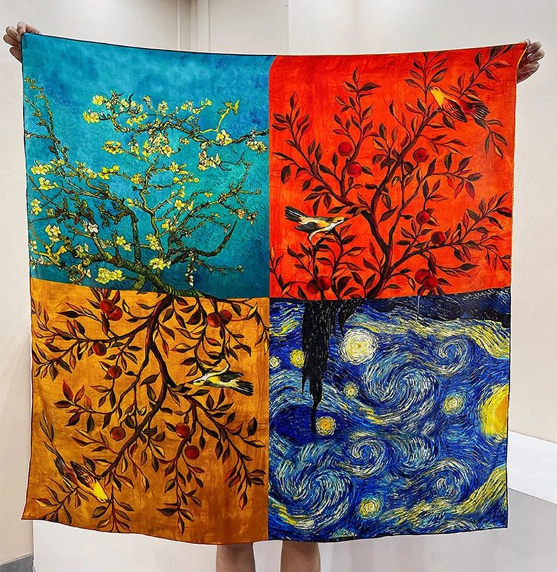 110cm Silk Scarf 17