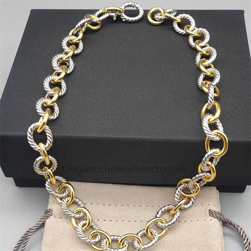 Guldsilverhalsband 44 cm-Med logotyp