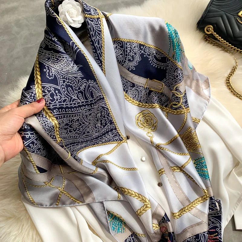 110cm Silk Scarf 21