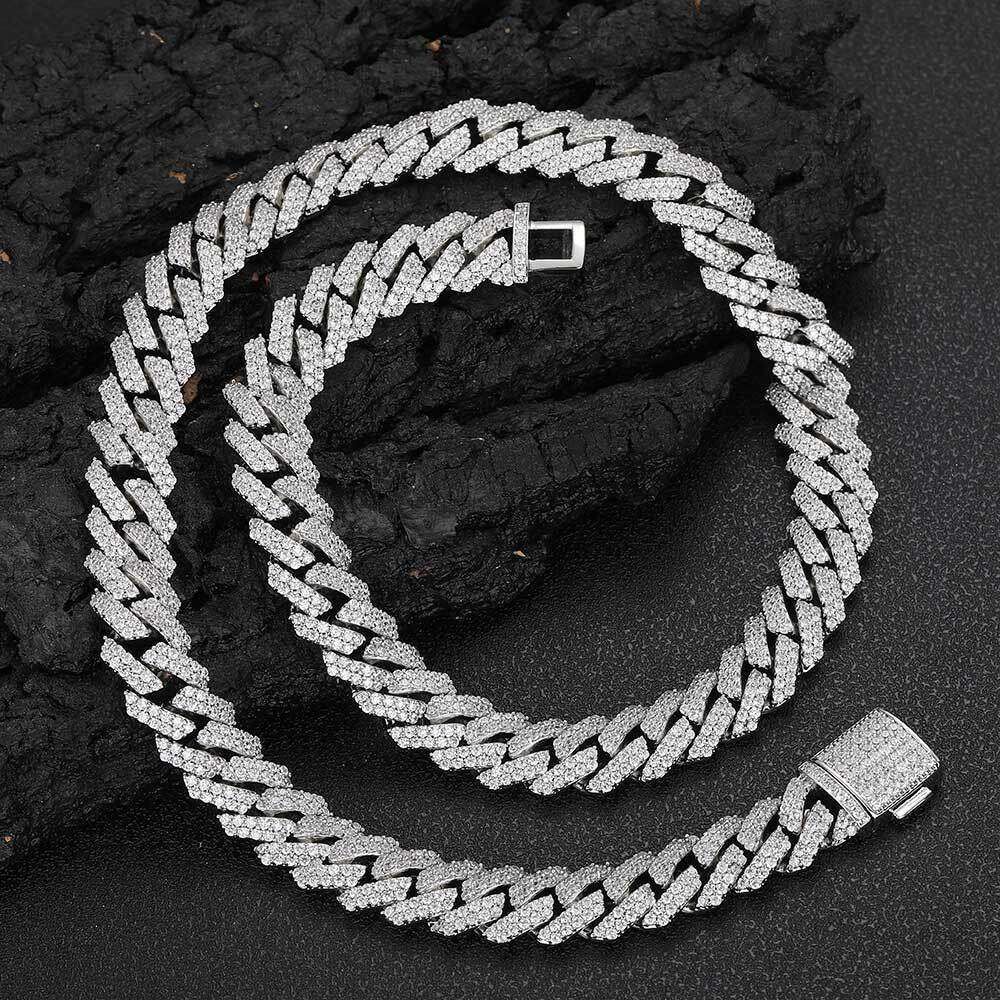 Platinum (width 12mm)-Necklace 16 Inch