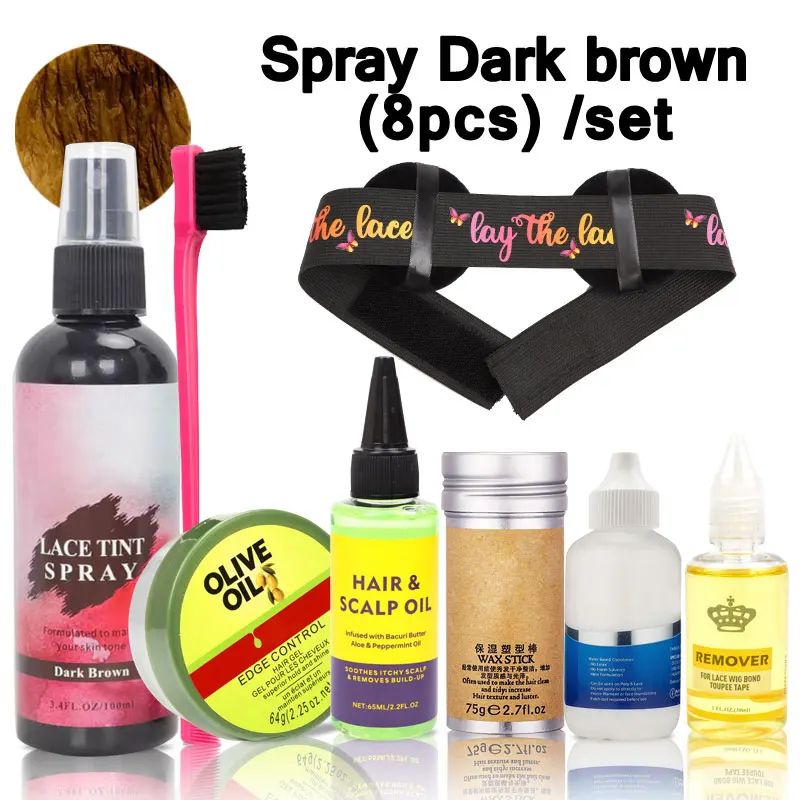 Kleur: spraydarkbrown8pcs