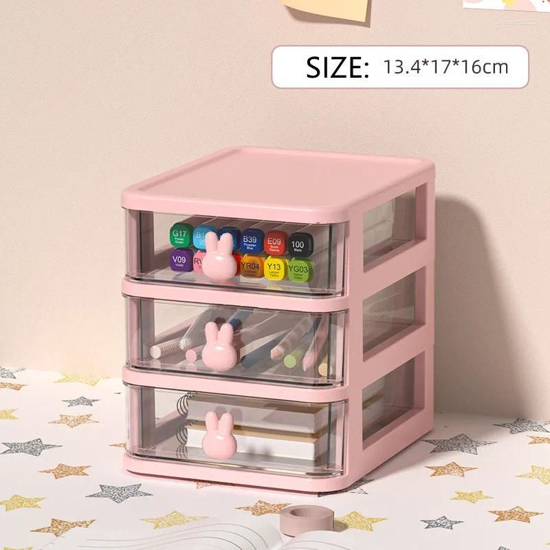 3 drawer-Pink