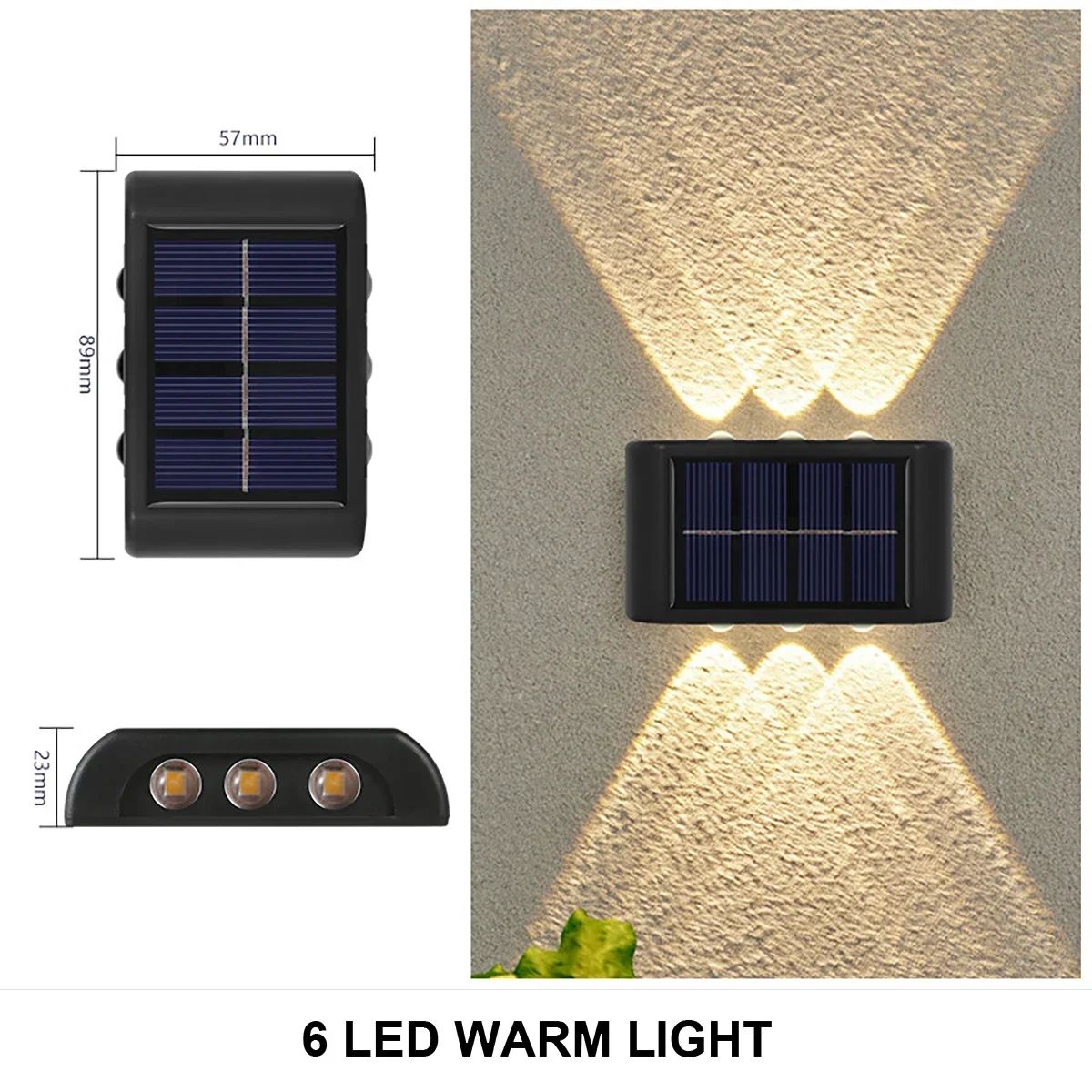 Cor emissora: 6led-Warmwattage: 10pcs