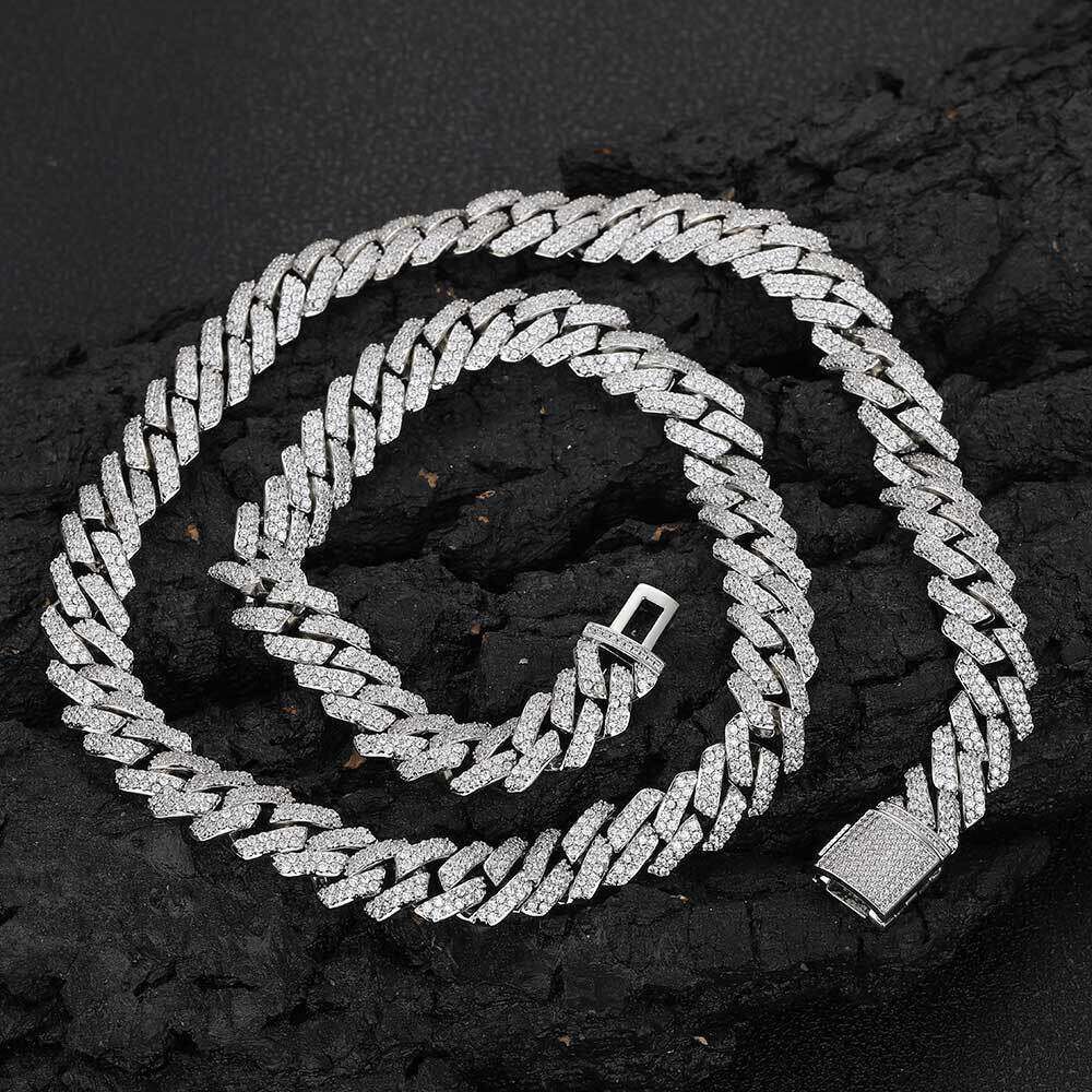 Platinum (width 10mm)-Necklace 16 Inch