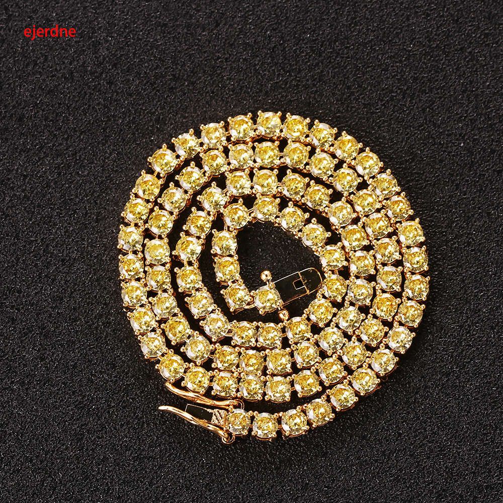 4mm 3A Golden Zircon/Gold Plated 20inch