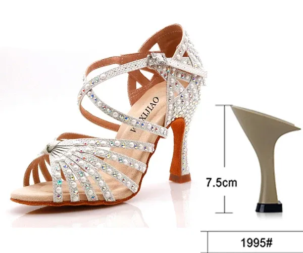 White heel 7.5cm