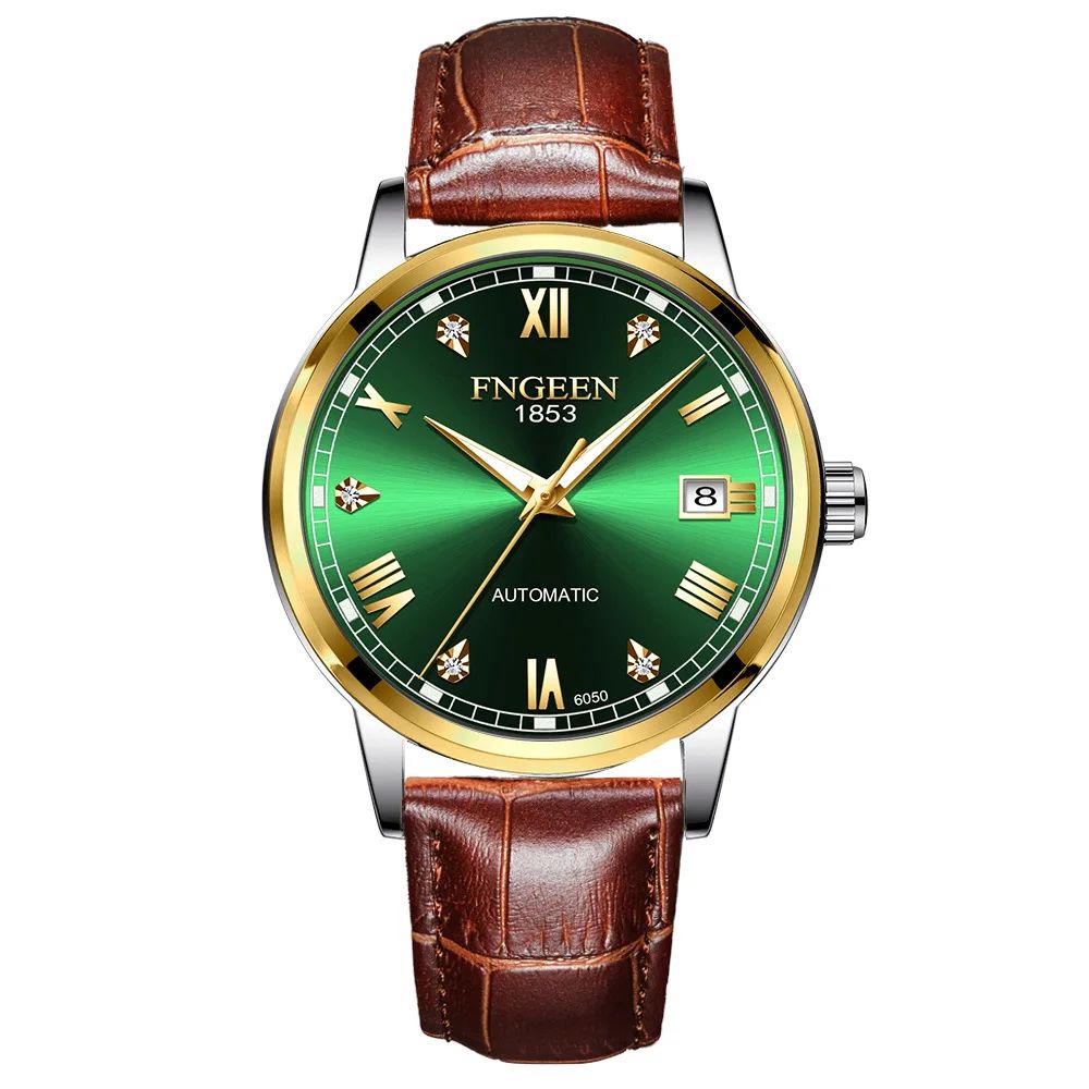 Color:Leather Gold Green