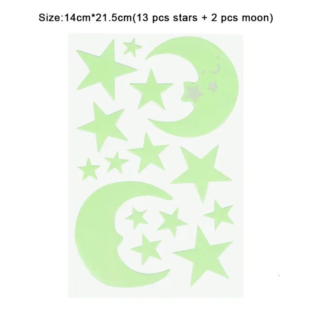 13pcs Star 2pcsmoon