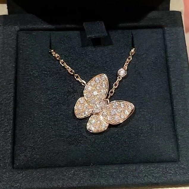 diamond+rose gold+necklace